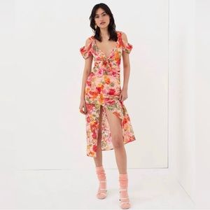 For  Love Of Lemon Beth Midi Dress Size L